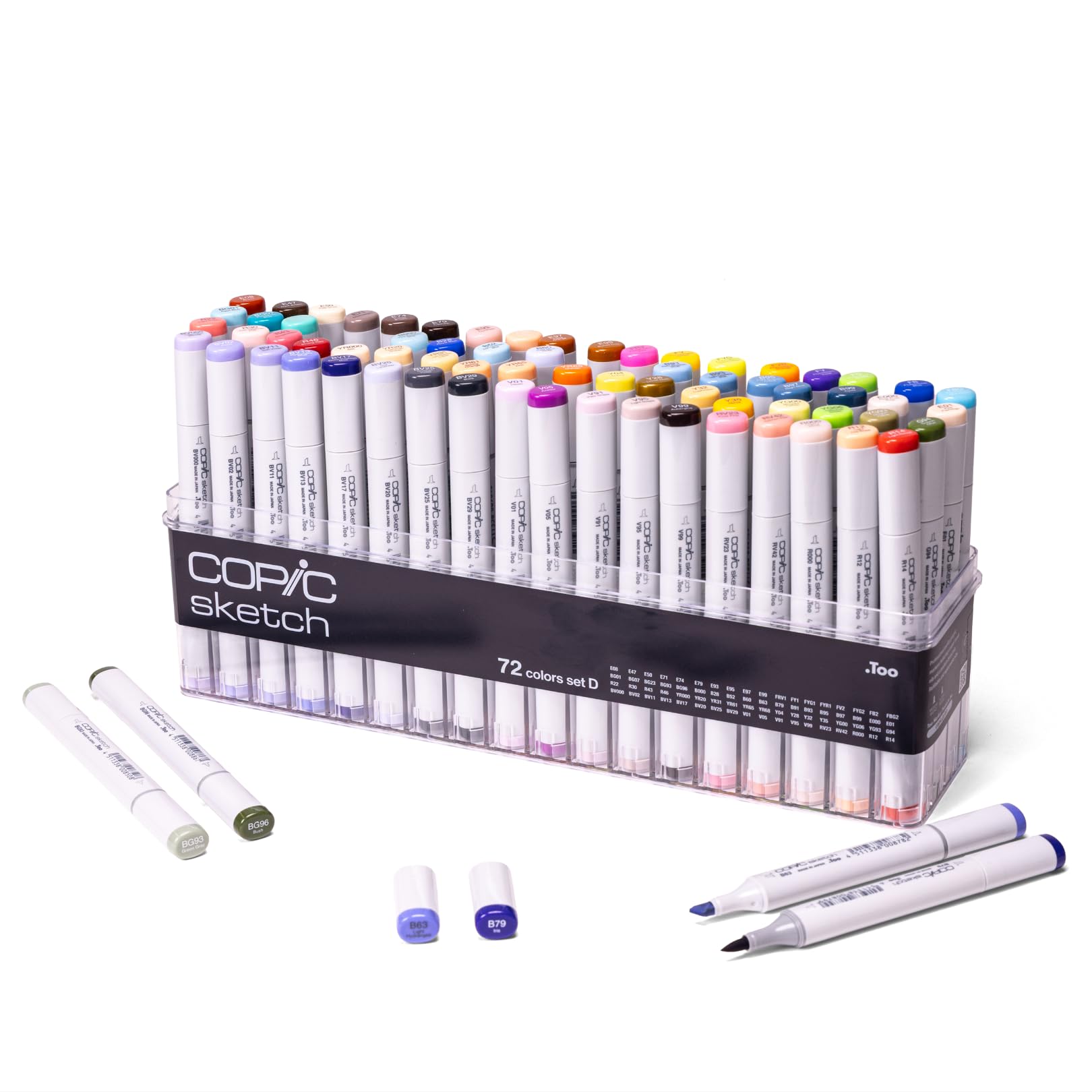Amazon.com: Copic Sketch, Ultra-blendable Alcohol Markers, 72pc Set D